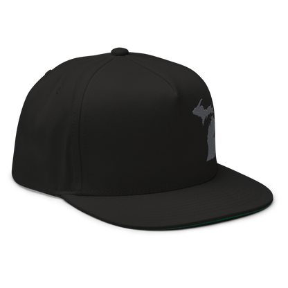 Michigan Snapback | 5-Panel - Iron Ore Grey Outline