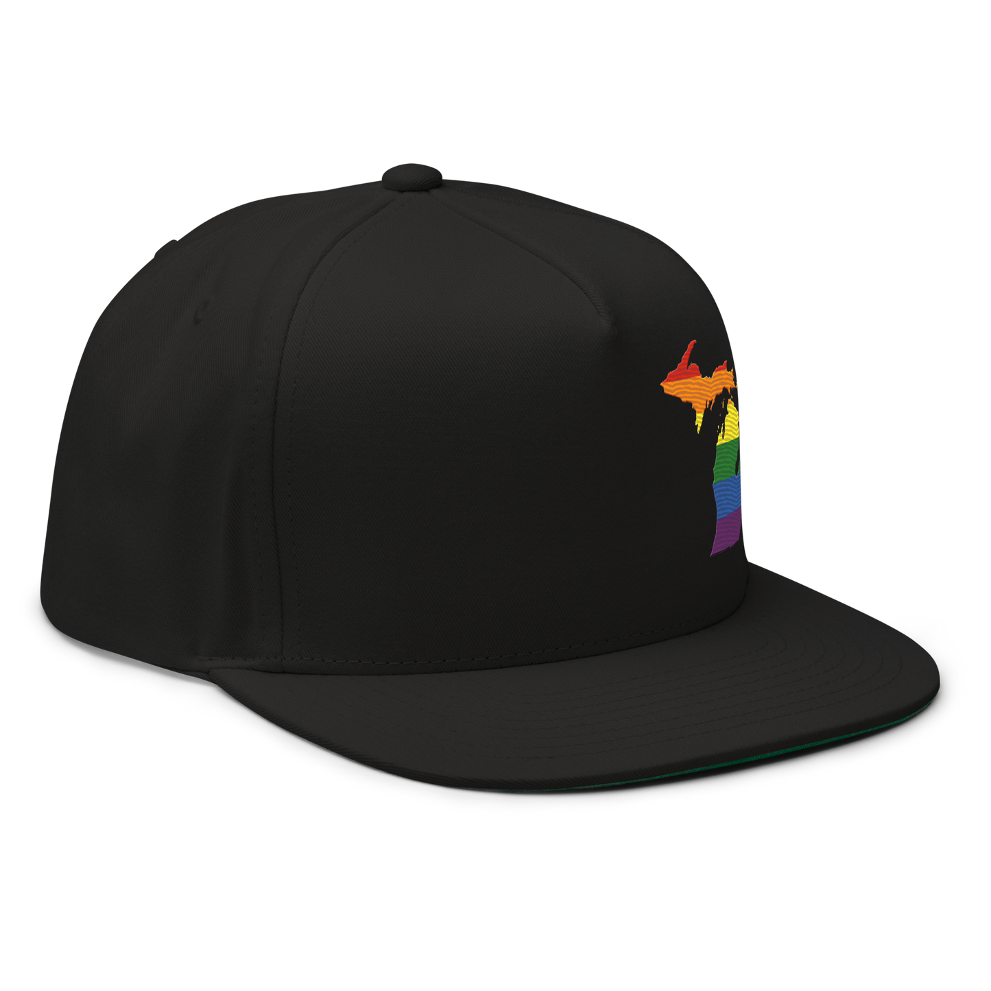 Michigan Snapback | 5-Panel - Rainbow Pride Outline