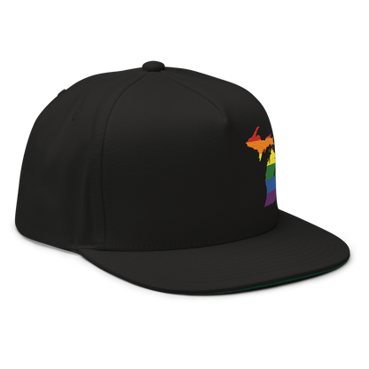 Michigan Snapback | 5-Panel - Rainbow Pride Outline