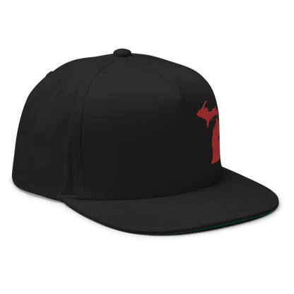 Michigan Snapback | 5-Panel - Thimbleberry Red Outline