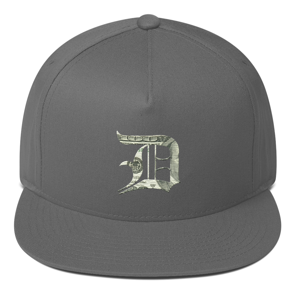 Detroit 'Old English D' Flat Bill Snapback (Benjamins Edition)