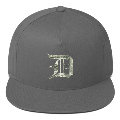 Detroit 'Old English D' Flat Bill Snapback (Benjamins Edition)