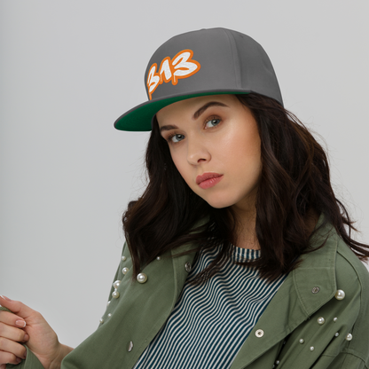 Detroit '313' Flat BIll Snapback (Orange Tag Font)