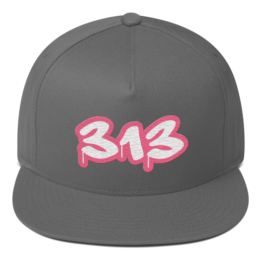 Detroit '313' Flat BIll Snapback (Rhodochrosite Pink Tag Font)