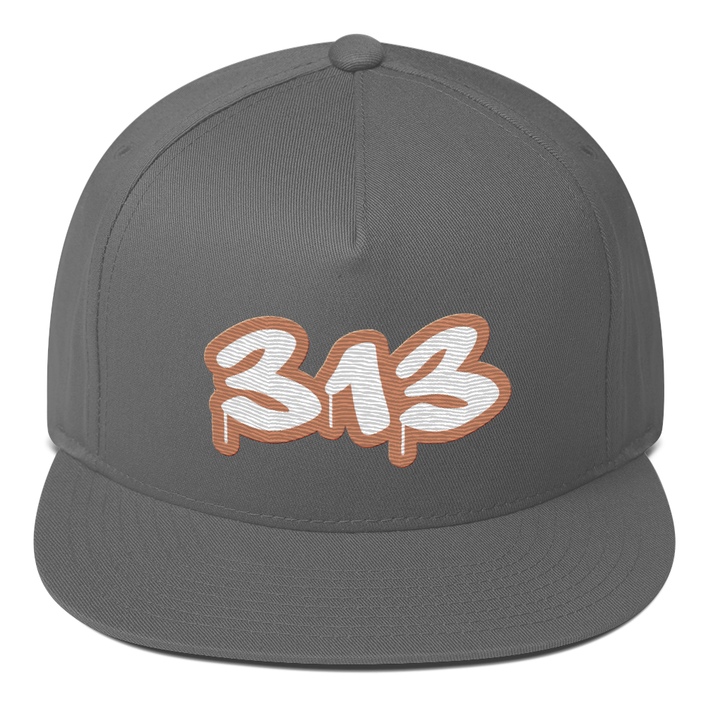 Detroit '313' Flat BIll Snapback (Copper Tag Font)