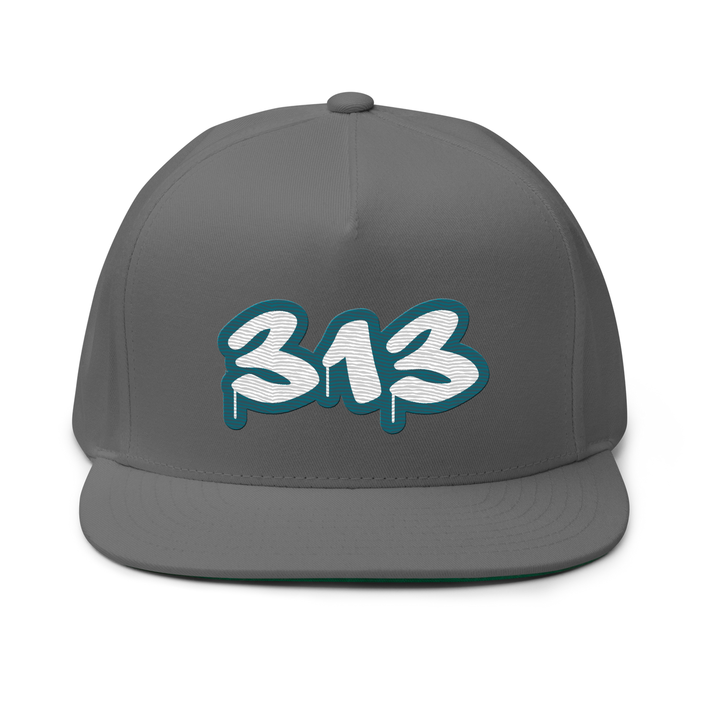 Detroit '313' Flat BIll Snapback (Auburn Hills Teal Tag Font)