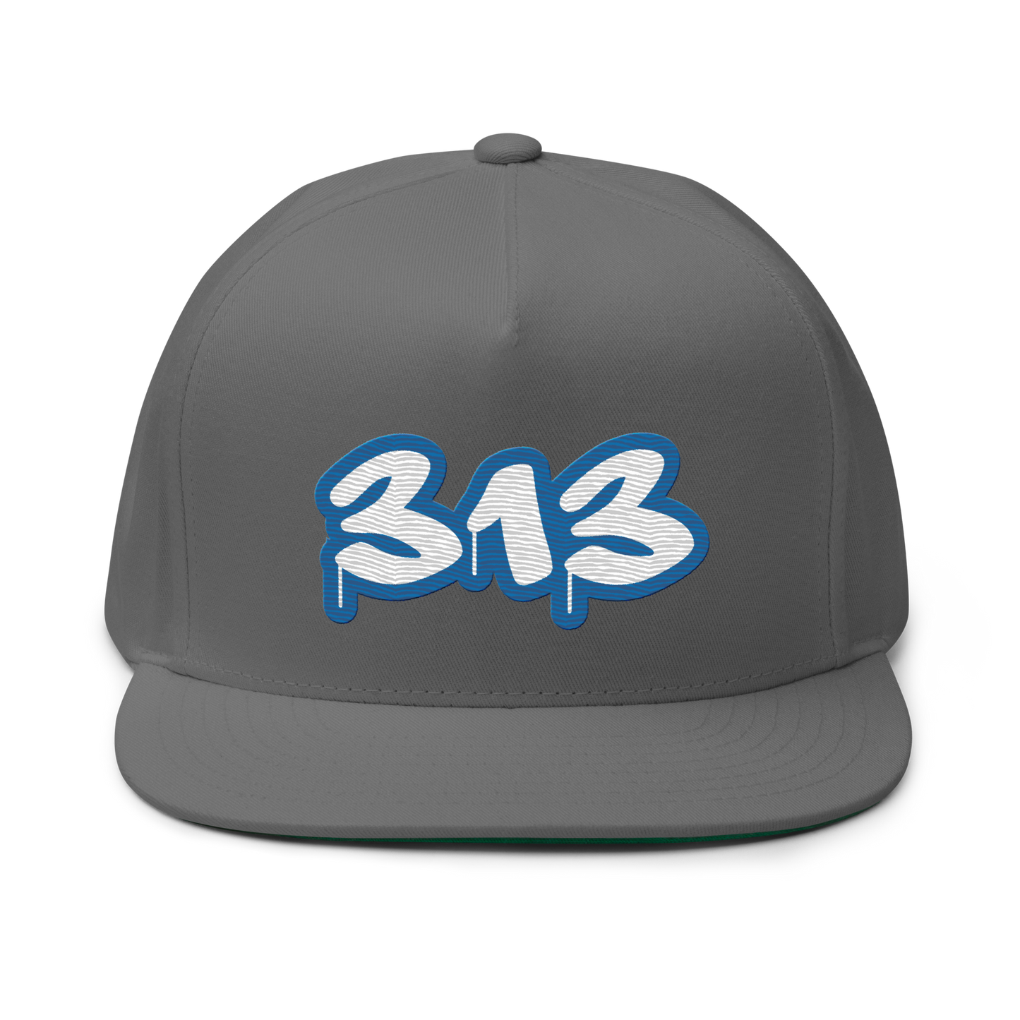 Detroit '313' Flat BIll Snapback (Azure Tag Font)