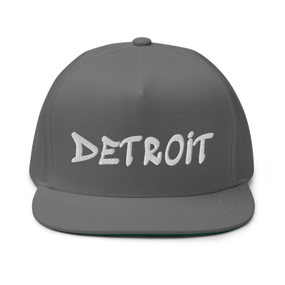 'Detroit' Flat Bill Snapback (Tag Font)