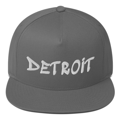 'Detroit' Flat Bill Snapback (Tag Font)