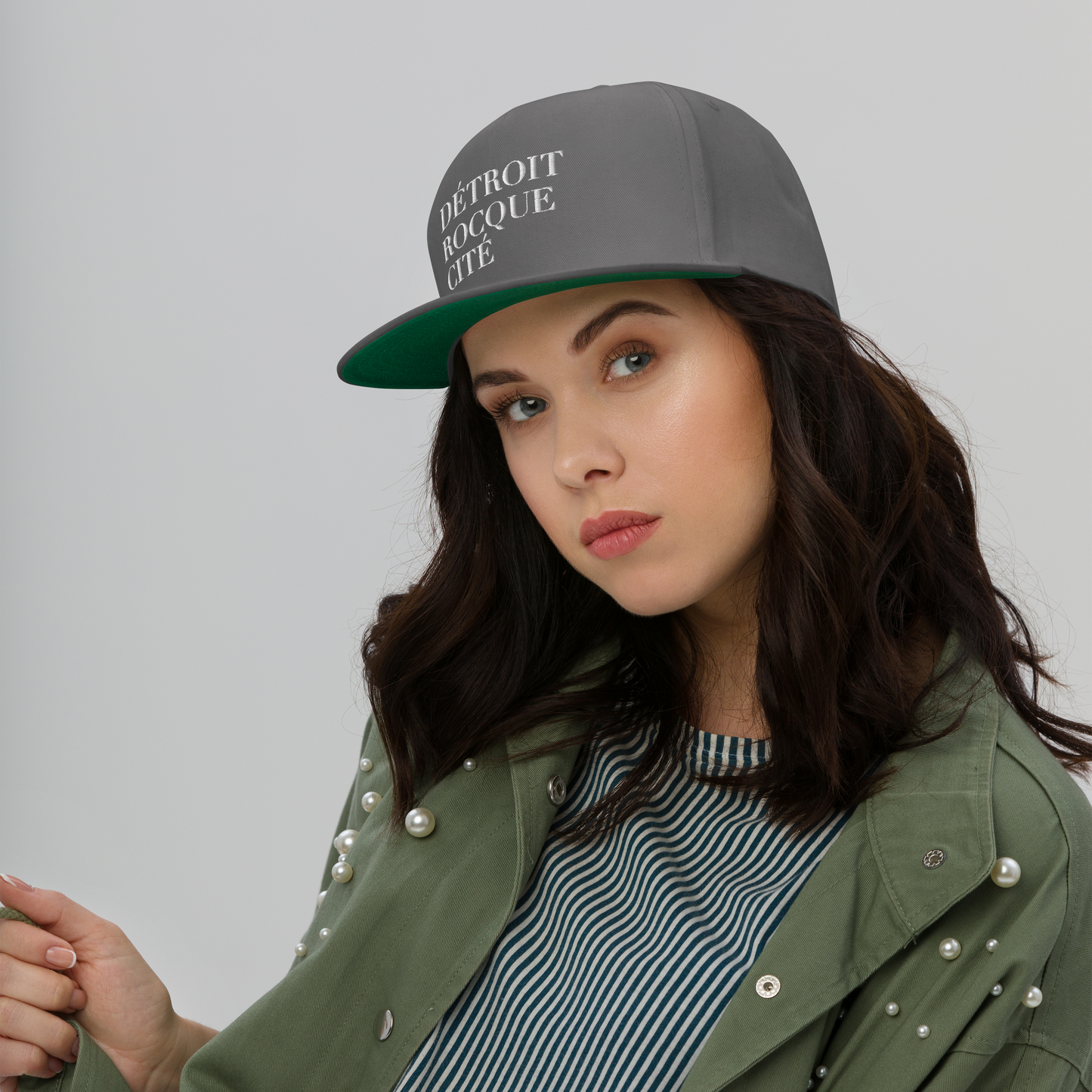 'Détroit Rocque Cité' Flat Bill Snapback