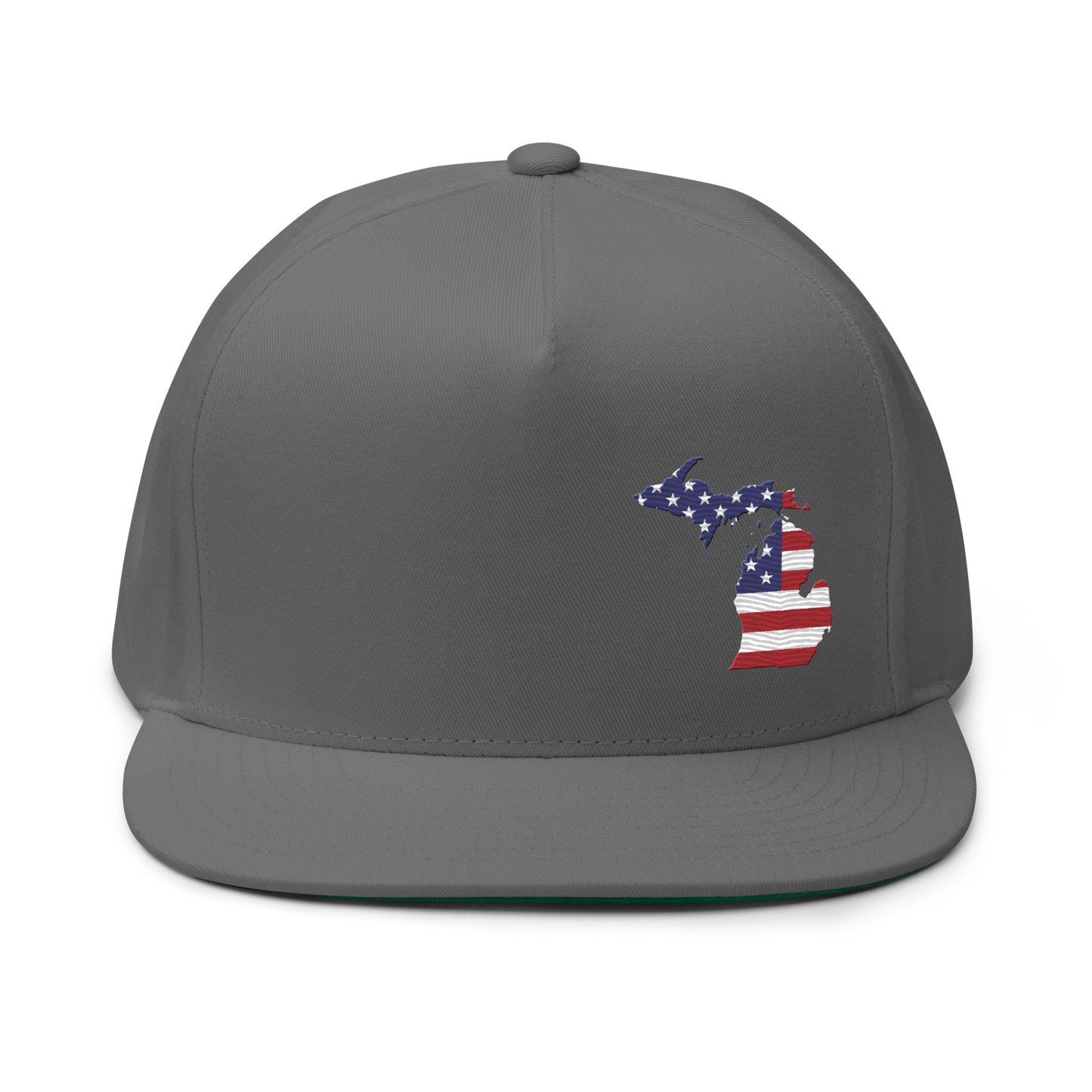 Michigan Flat Bill Snapback (Patriotic Edition)