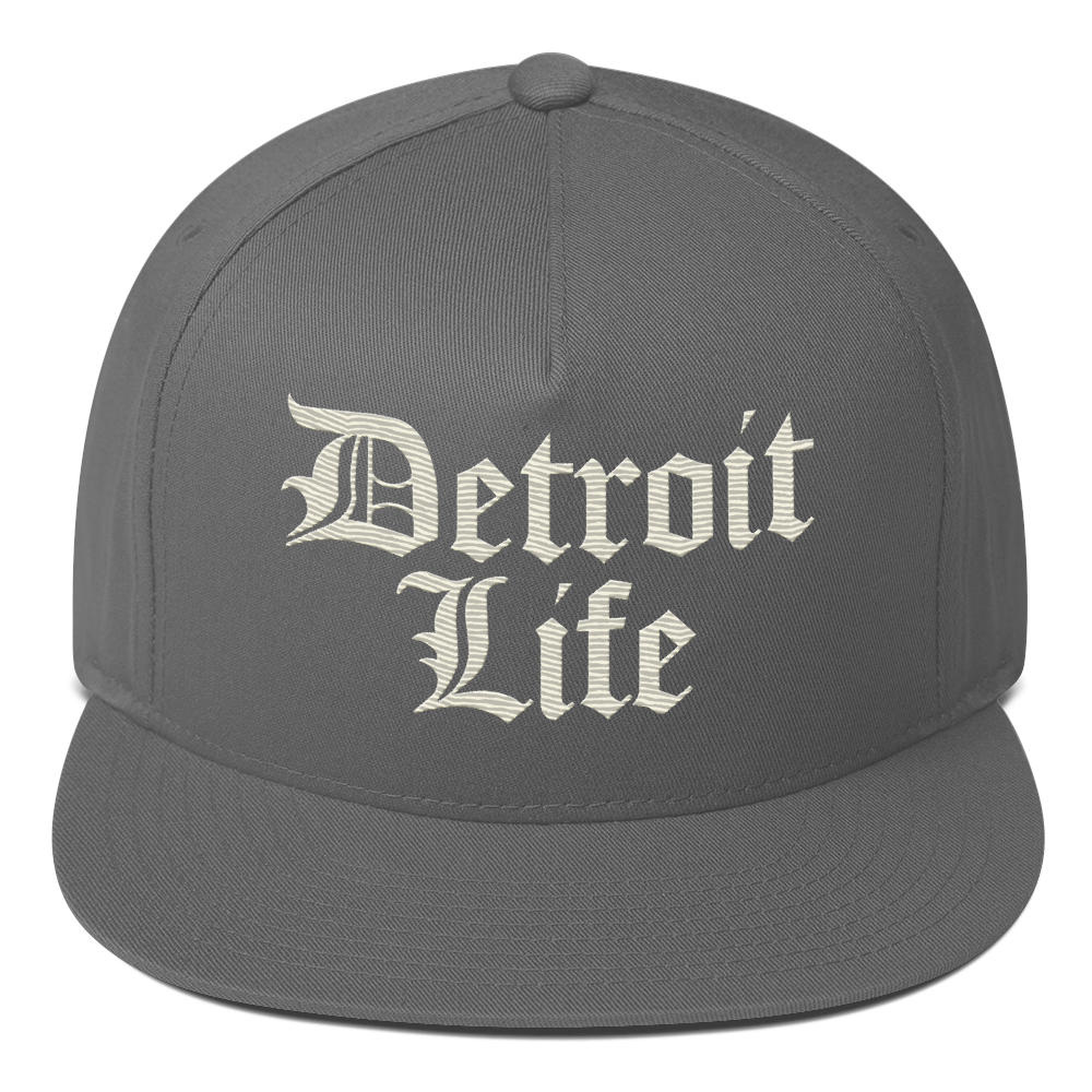 'Detroit Life' Snapback | 5-Panel - Ivory White