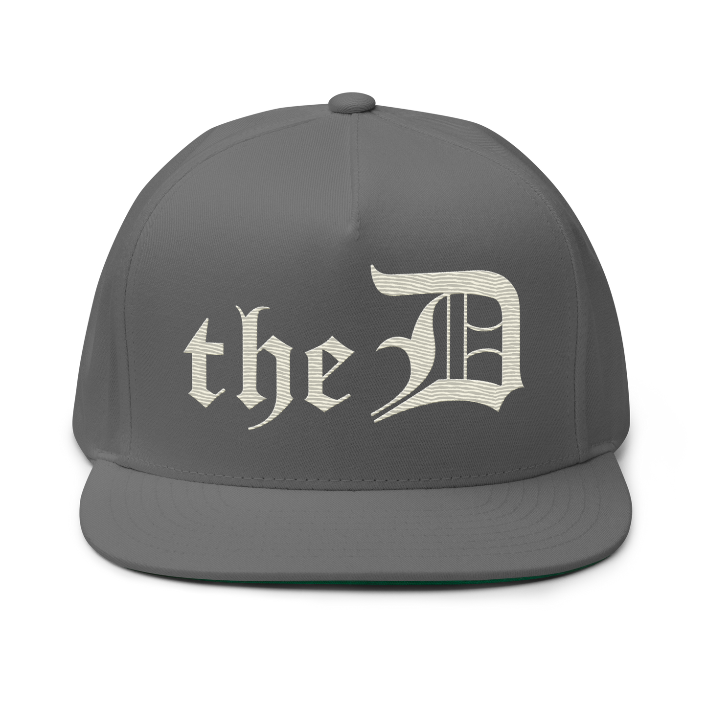 Detroit 'The D' Snapback | 5-Panel - Ivory White