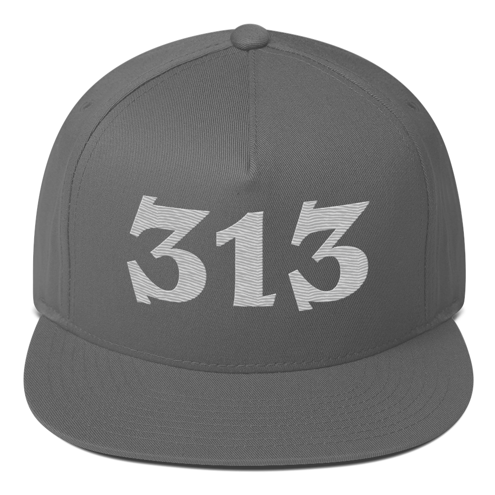 Detroit '313' Snapback | 5-Panel - Platinum