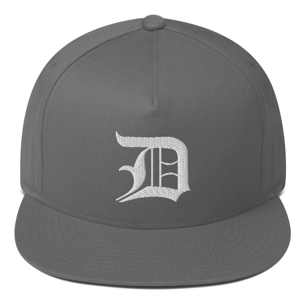 Detroit 'Old English D' Flat Bill Snapback