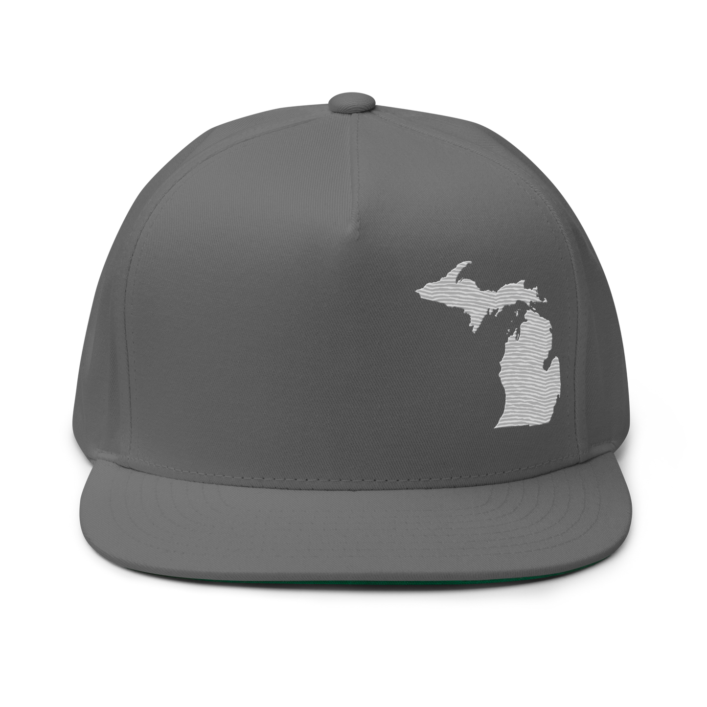 Michigan Snapback | 5-Panel - Platinum Outline