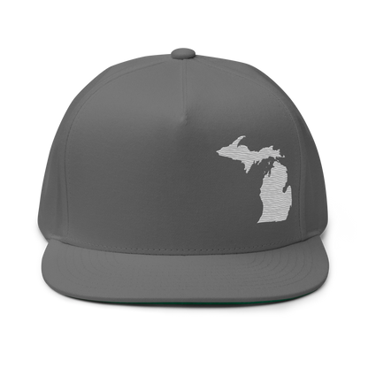 Michigan Snapback | 5-Panel - Platinum Outline