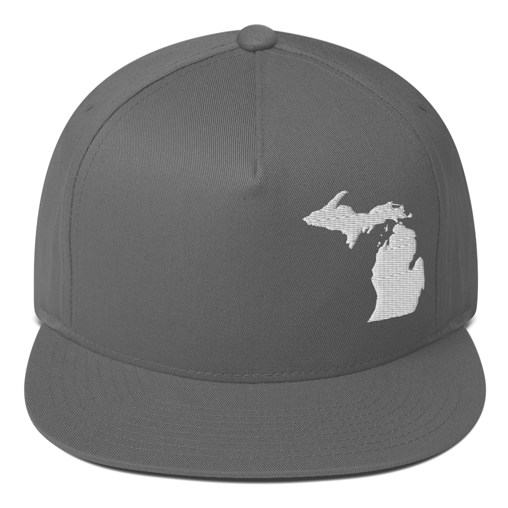 Michigan Snapback | 5-Panel - White Outline