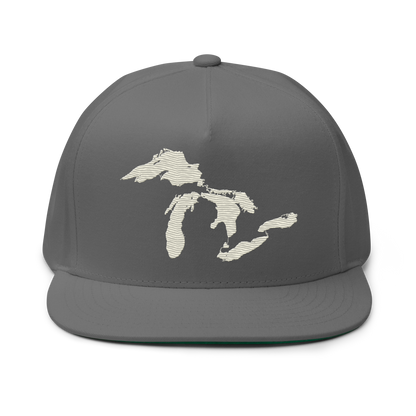 Great Lakes Snapback | 5-Panel - Ivory White