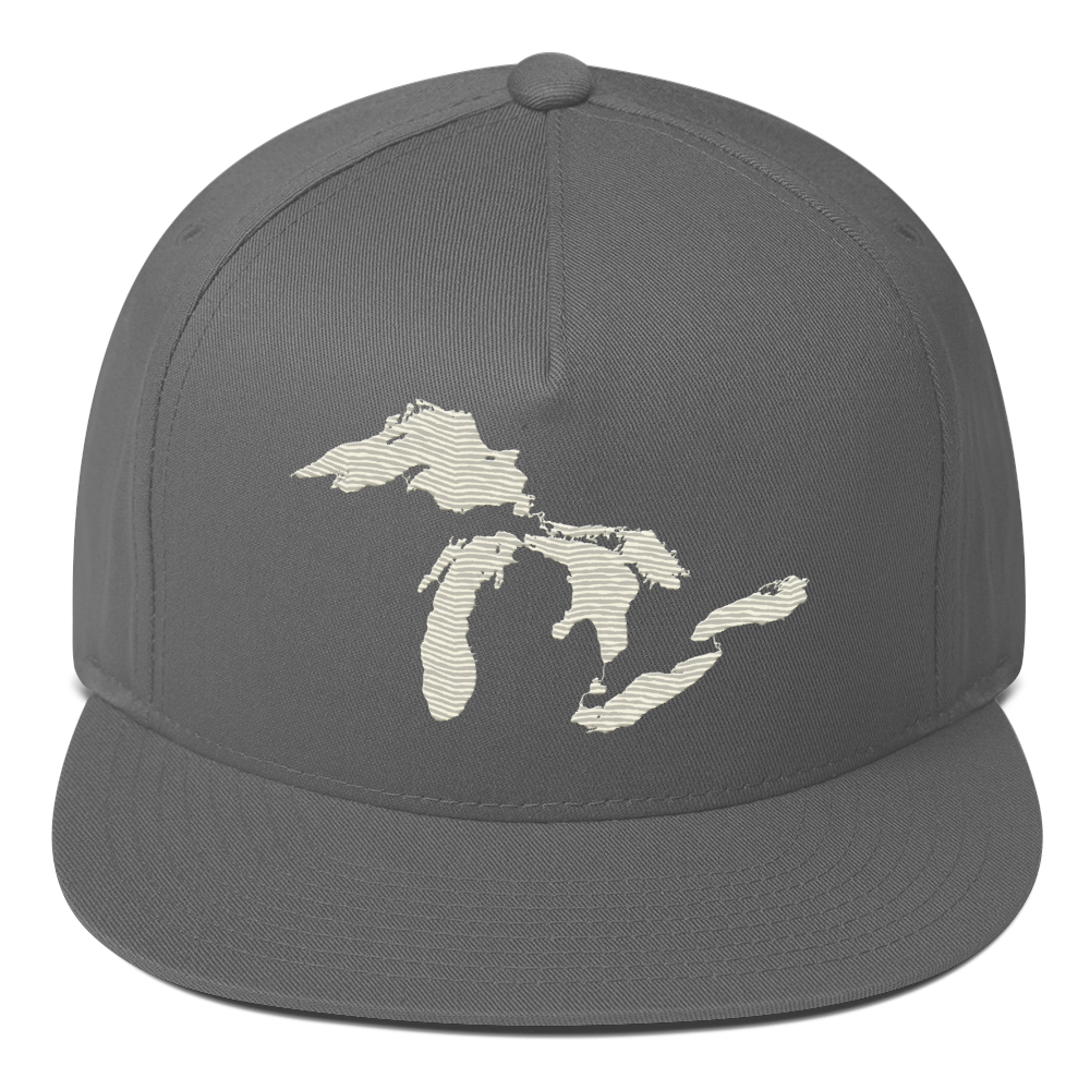 Great Lakes Snapback | 5-Panel - Ivory White