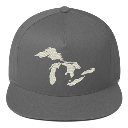 Great Lakes Snapback | 5-Panel - Ivory White