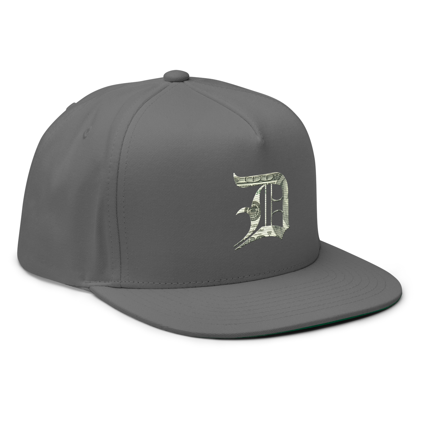 Detroit 'Old English D' Flat Bill Snapback (Benjamins Edition)