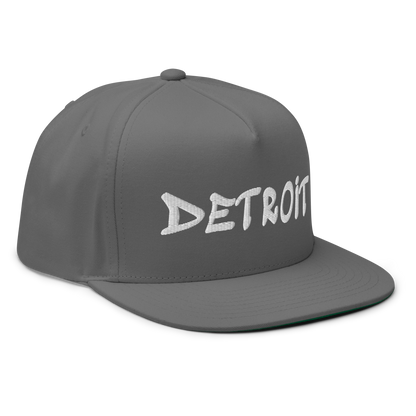 'Detroit' Flat Bill Snapback (Tag Font)