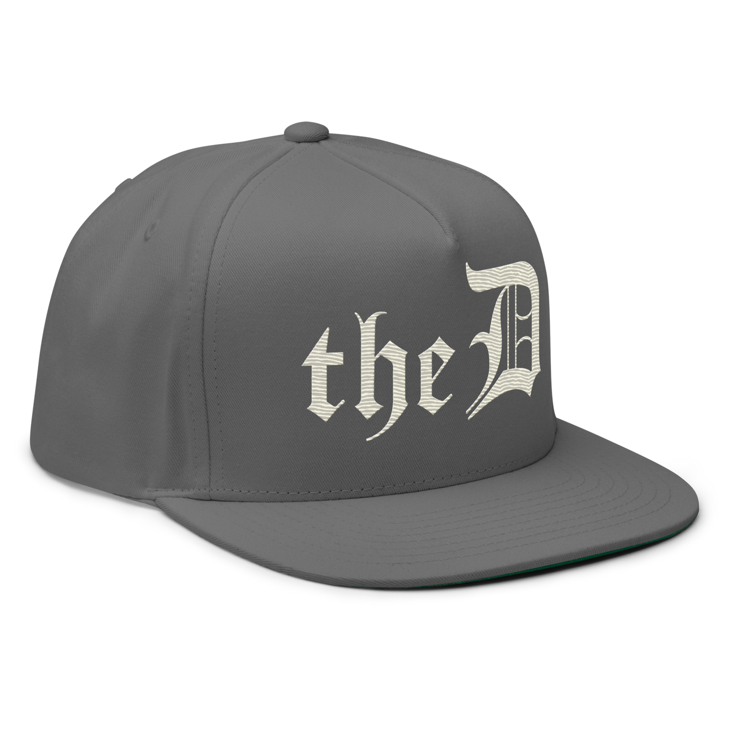 Detroit 'The D' Snapback | 5-Panel - Ivory White