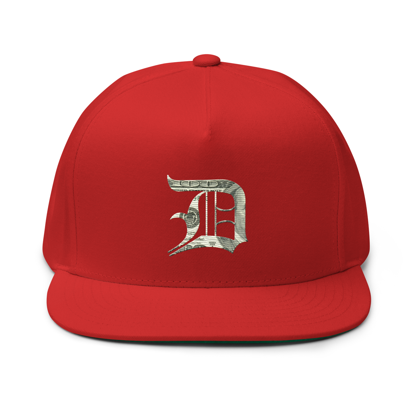 Detroit 'Old English D' Flat Bill Snapback (Benjamins Edition)