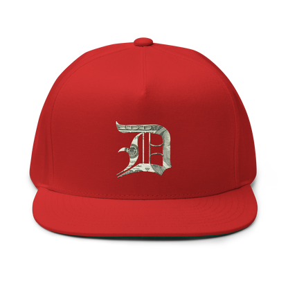 Detroit 'Old English D' Flat Bill Snapback (Benjamins Edition)