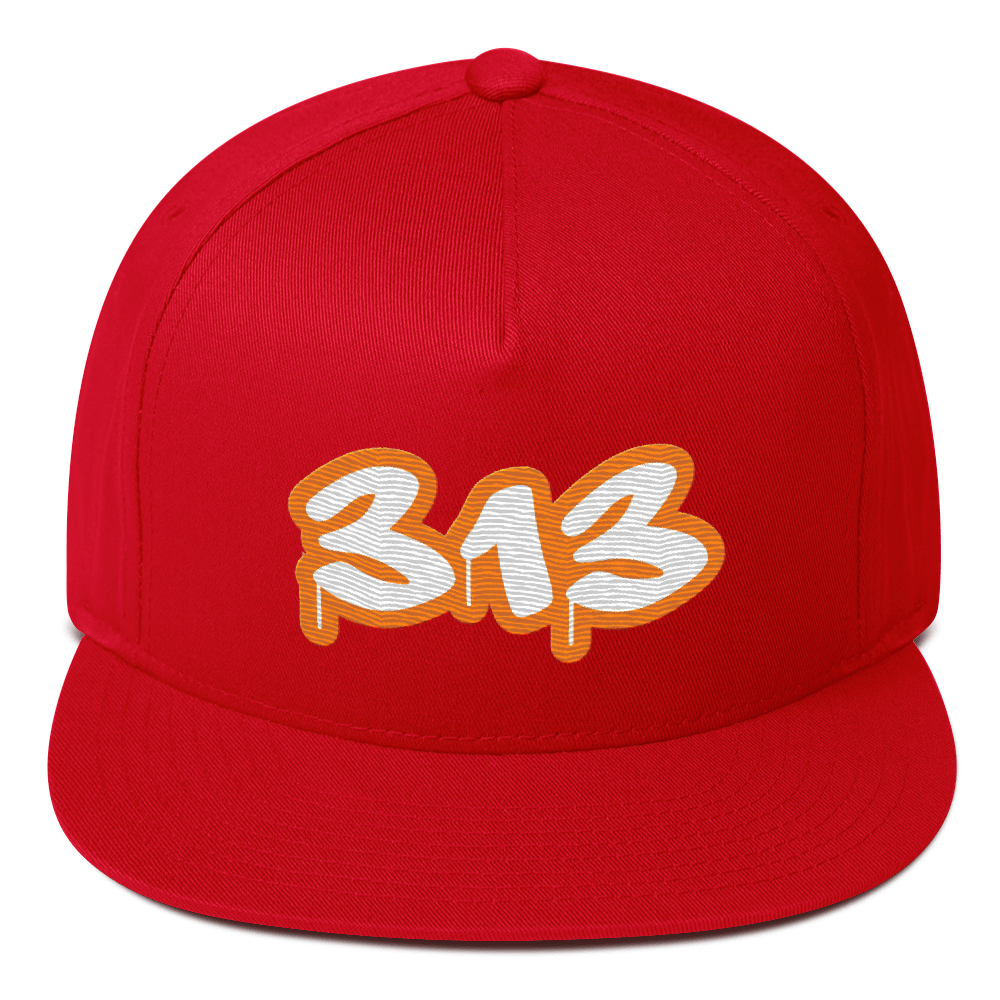 Detroit '313' Flat BIll Snapback (Orange Tag Font)