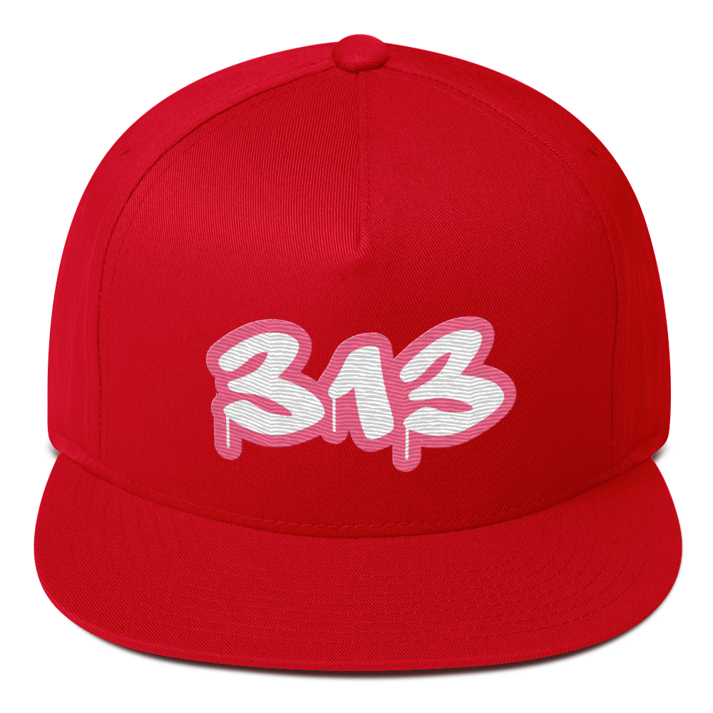 Detroit '313' Flat BIll Snapback (Rhodochrosite Pink Tag Font)