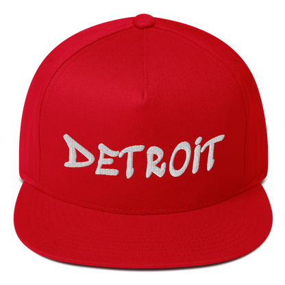 'Detroit' Flat Bill Snapback (Tag Font)