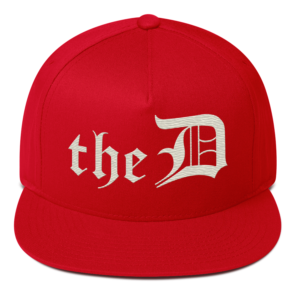 Detroit 'The D' Snapback | 5-Panel - Ivory White