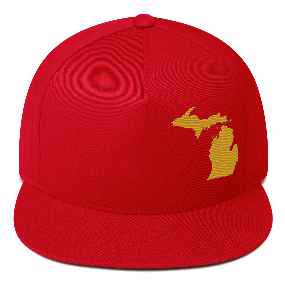 Michigan Snapback | 5-Panel - Gold Outline