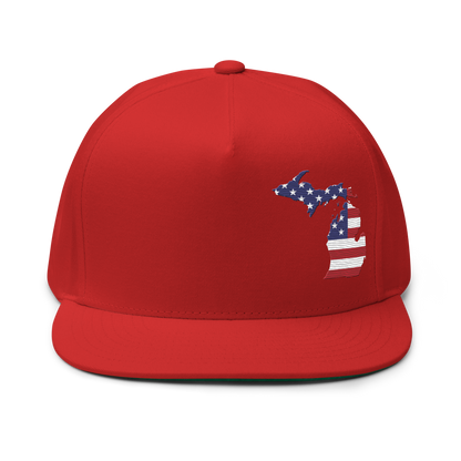 Michigan Snapback | 5-Panel - Patriotic Outline