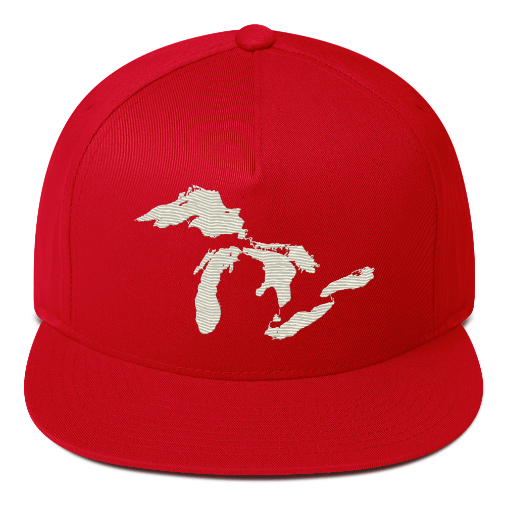 Great Lakes Snapback | 5-Panel - Ivory White