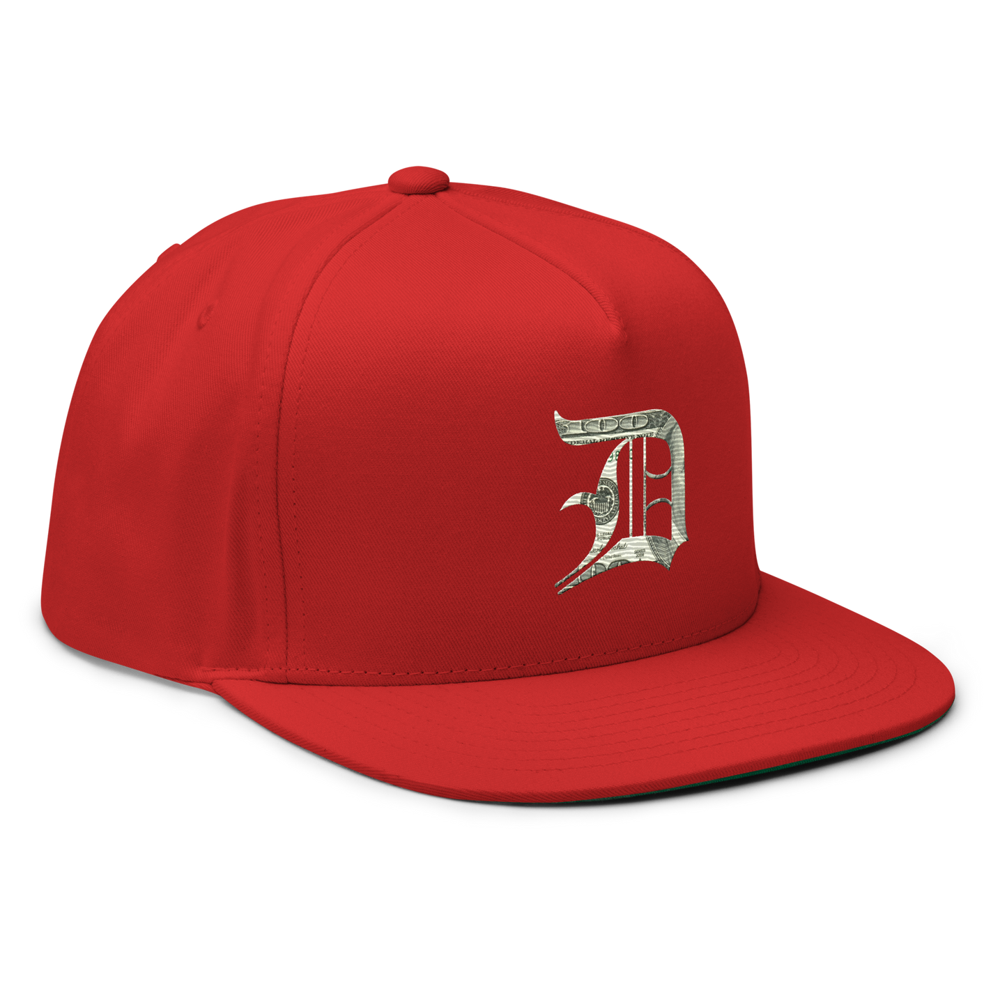 Detroit 'Old English D' Flat Bill Snapback (Benjamins Edition)