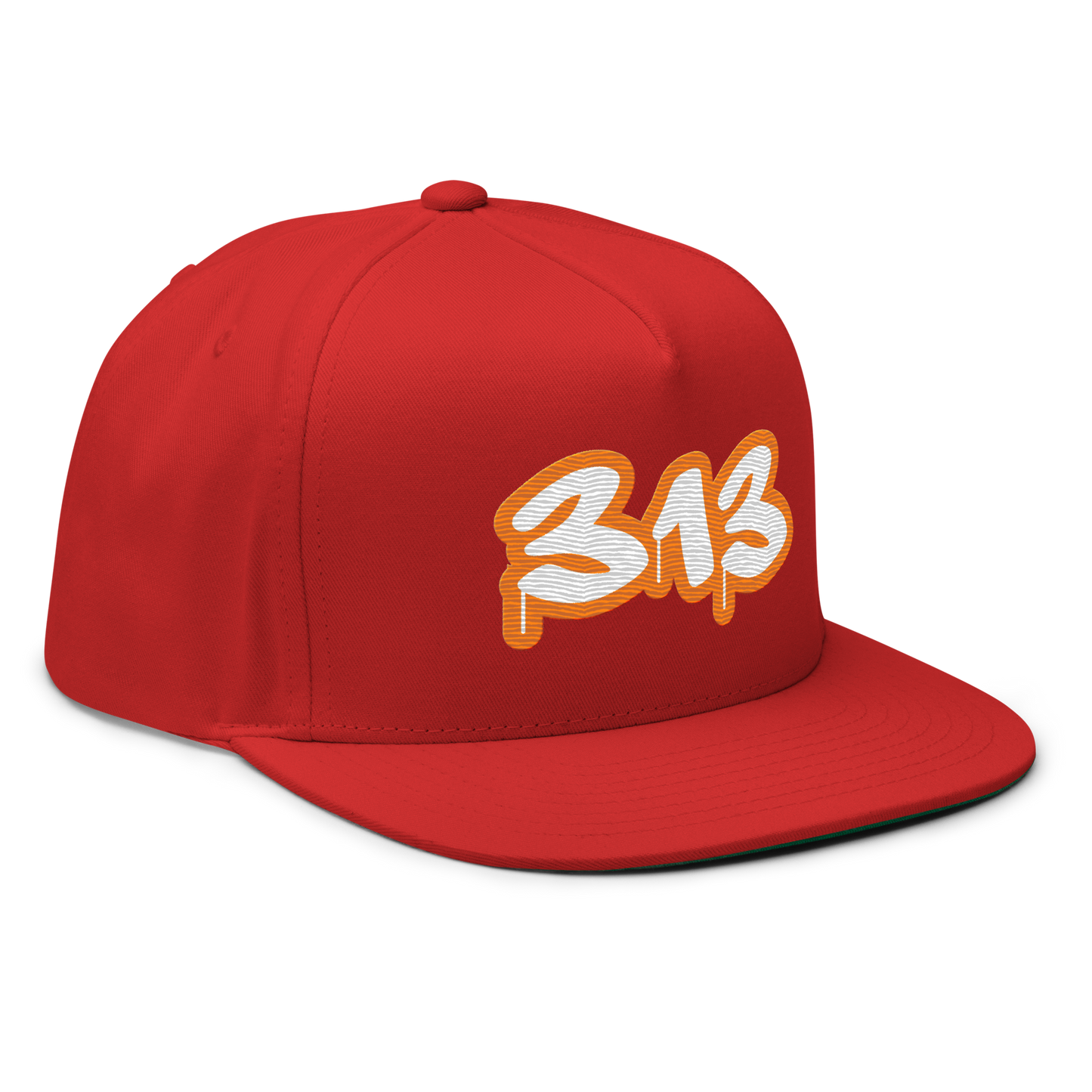 Detroit '313' Flat BIll Snapback (Orange Tag Font)