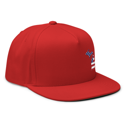 Michigan Flat Bill Snapback (Patriotic Edition)