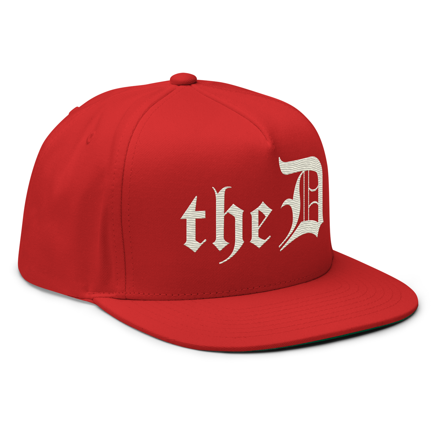 Detroit 'The D' Snapback | 5-Panel - Ivory White