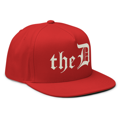 Detroit 'The D' Snapback | 5-Panel - Ivory White