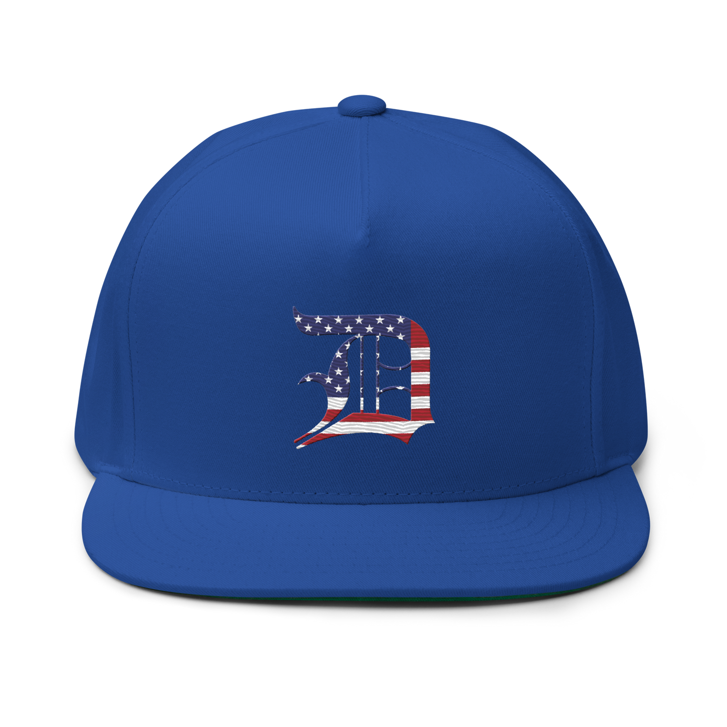 Detroit 'Old English D' Flat Bill Snapback (Patriotic Edition)