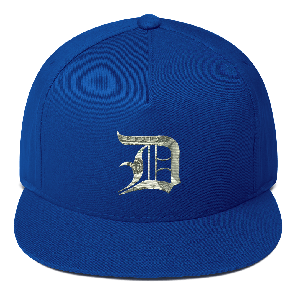 Detroit 'Old English D' Flat Bill Snapback (Benjamins Edition)