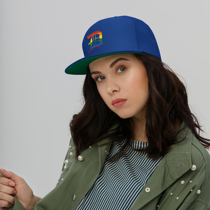 Detroit 'Old English D' Flat Bill Snapback (Rainbow Pride Edition)