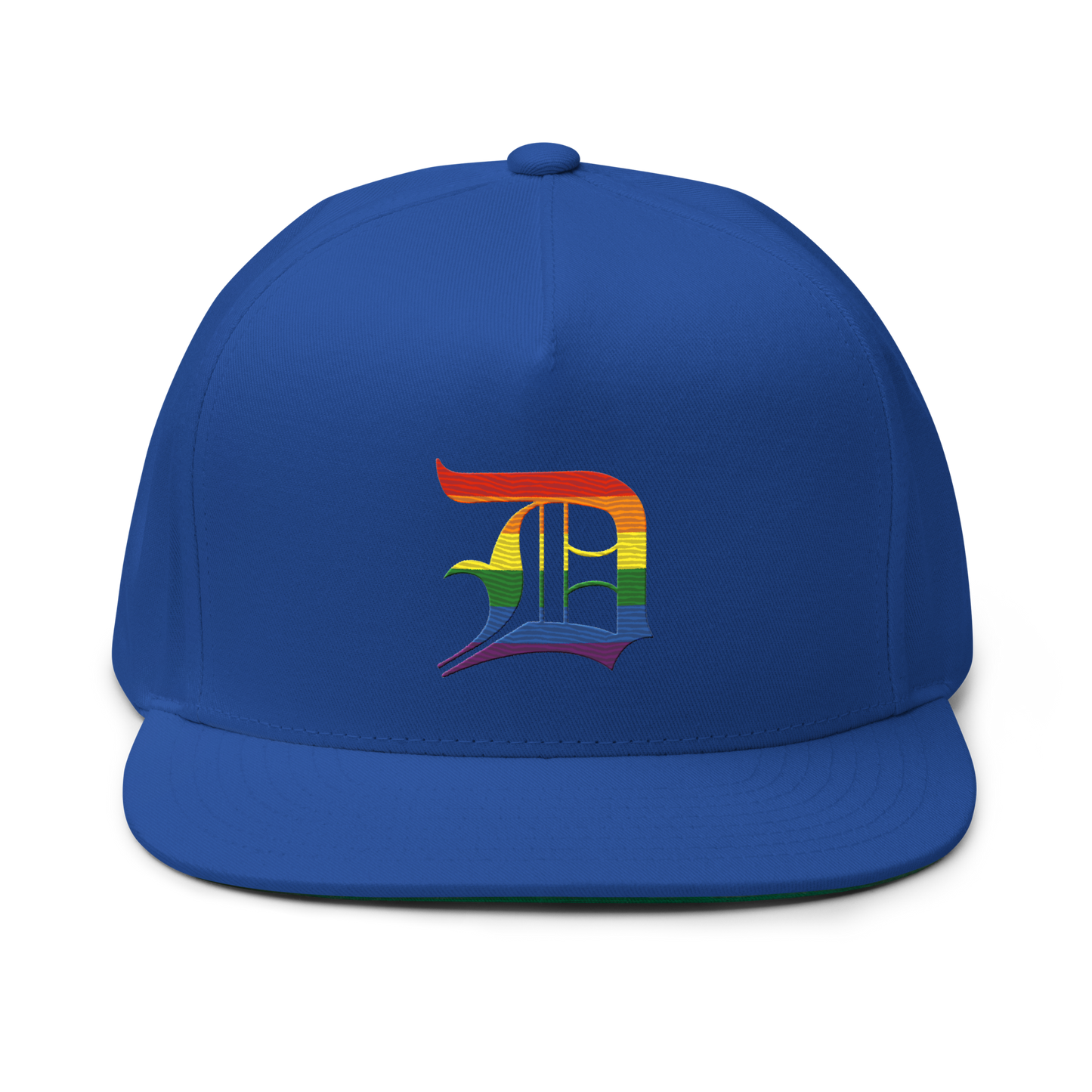 Detroit 'Old English D' Flat Bill Snapback (Rainbow Pride Edition)