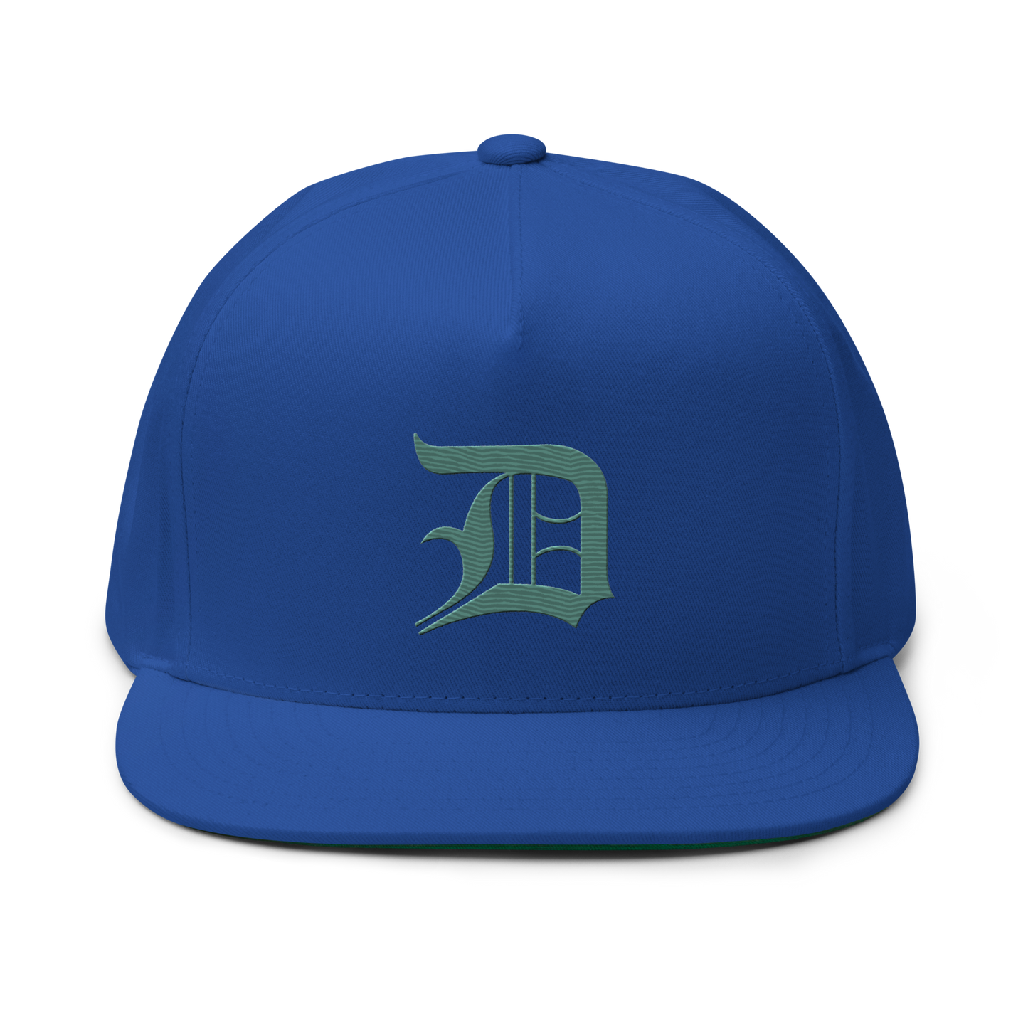 Detroit 'Old English D' Flat Bill Snapback (Copper Green)