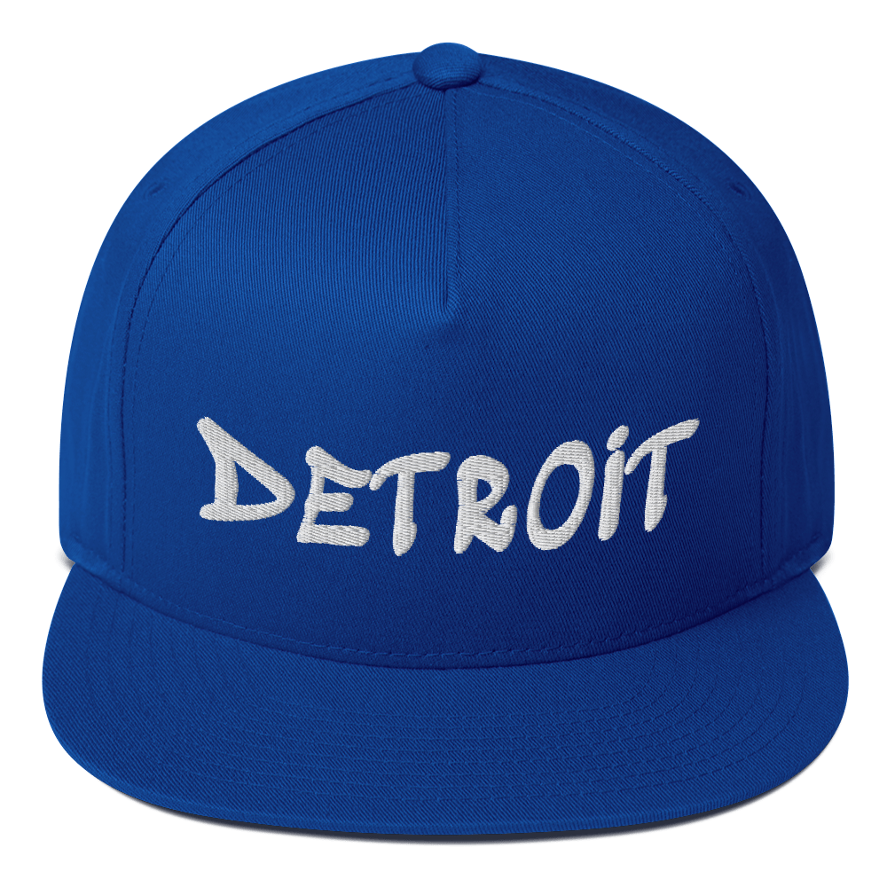 'Detroit' Flat Bill Snapback (Tag Font)