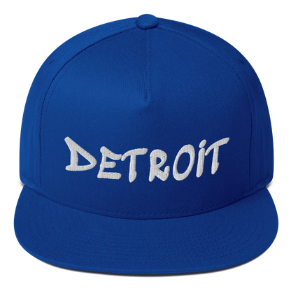 'Detroit' Flat Bill Snapback (Tag Font)