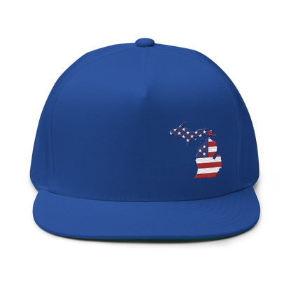 Michigan Flat Bill Snapback (Patriotic Edition)